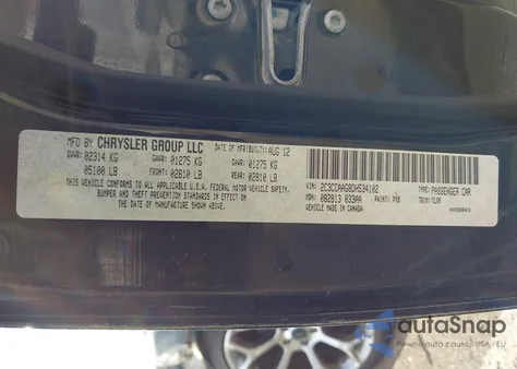 2013 Chrysler 300 Motown from USA, damaged, VIN 2C3CCAAG8DH534102